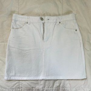 Forever 21 White Denim Skirt